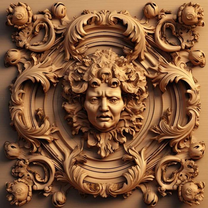 Patterns and decorations (stl baroque 1, PATTERN_581) 3D models for cnc
